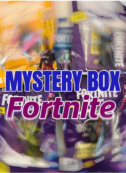 Mystery box Fortnite Keychain Set of 5，3D Characters