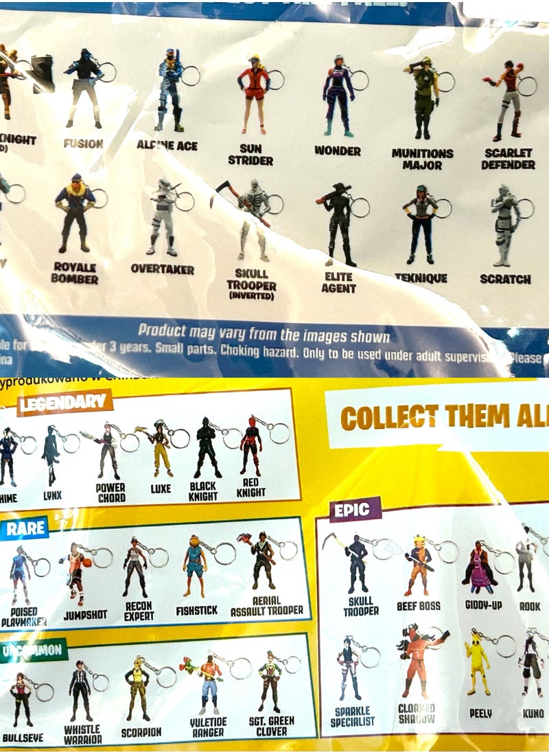 Mystery box Fortnite Keychain Set of 5，3D Characters