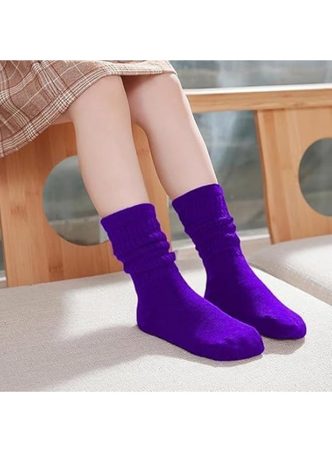 1 زوج من الجوارب الطويلة للفتيات، جوارب رياضية قطنية للأطفال الصغار، جوارب طويلة موحدة حتى الركبة، جوارب طويلة للأطفال الصغار، مريحة وقابلة للتنفس، للمدرسة، والمشي لمسافات طويلة، والملابس الخارجية، مقاس M - Image 3