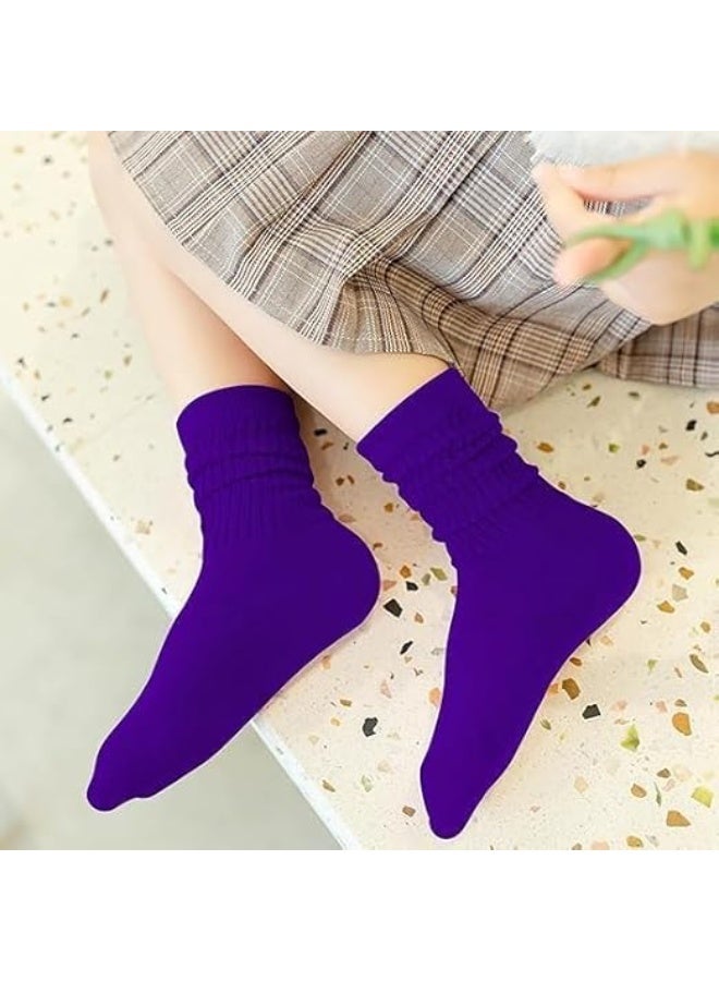 1 زوج من الجوارب الطويلة للفتيات، جوارب رياضية قطنية للأطفال الصغار، جوارب طويلة موحدة حتى الركبة، جوارب طويلة للأطفال الصغار، مريحة وقابلة للتنفس، للمدرسة، والمشي لمسافات طويلة، والملابس الخارجية، مقاس M - Image 5