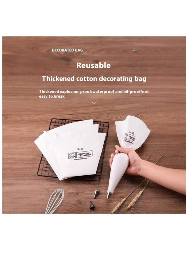 3 قطع من أكياس الحلويات القماشية القابلة لإعادة الاستخدام، وأكياس الحلويات القماشية، وأكياس التزيين بالكريمة، وأكياس المعجنات غير القابلة للانزلاق، وأكياس تزيين الكيك القماشية - Image 2