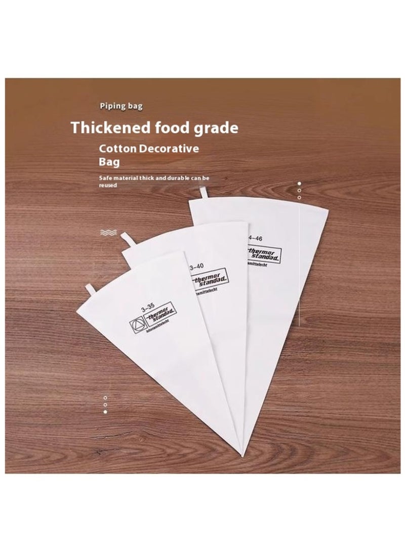 3 قطع من أكياس الحلويات القماشية القابلة لإعادة الاستخدام، وأكياس الحلويات القماشية، وأكياس التزيين بالكريمة، وأكياس المعجنات غير القابلة للانزلاق، وأكياس تزيين الكيك القماشية - Image 3