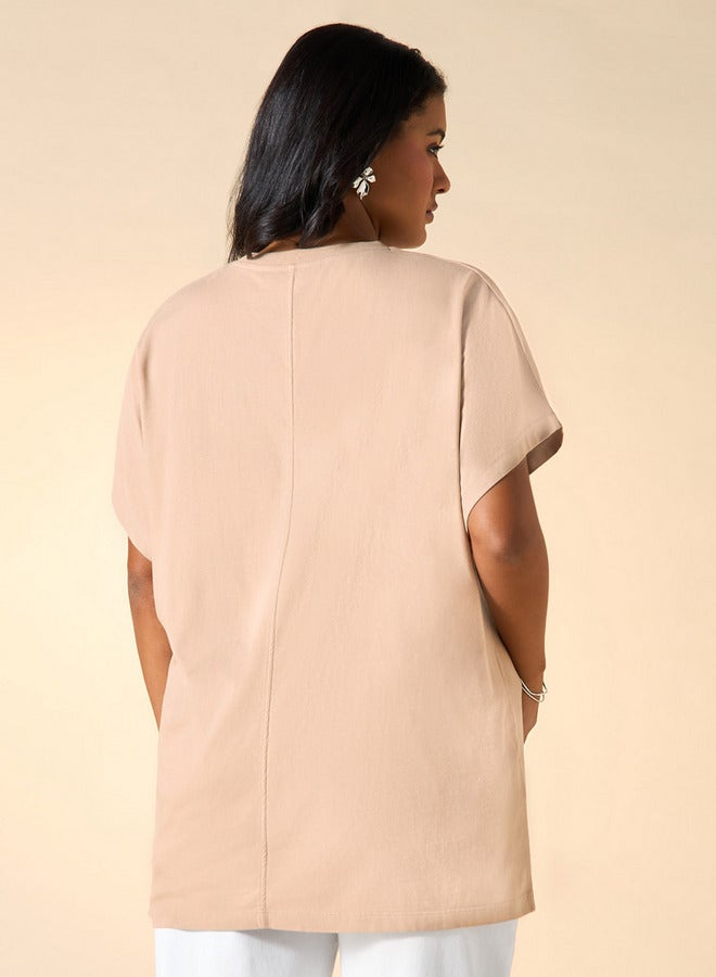  أولا بوبكن تيشيرت مطرز بالزهور مقاس كبير من أولا بوبكن - Image 3