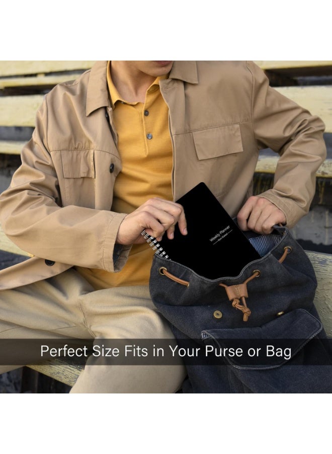 JoyousSto Weekly Planner Undated, A5 To Do List Notebook Weekly Goals Schedule Planner Daily Planner Notebook Weekly Goals Planner for Work & Personal Life(Black) - Image 5