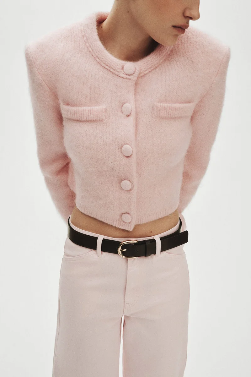 اتش اند ام جينز بطول الكاحل بخصر عادي وساق باريل