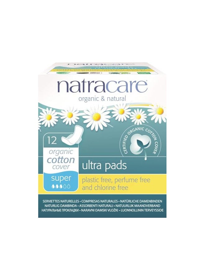 NATRACARE PADS,SUPER,ULT W/WINGS, 12 CT (Pack of 2)