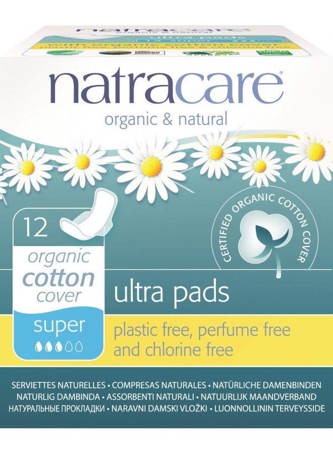NATRACARE PADS,SUPER,ULT W/WINGS, 12 CT (Pack of 2)