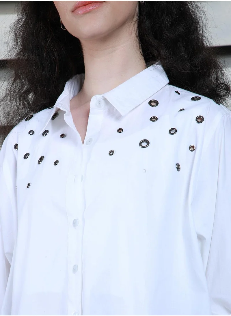 هاي ستار Women White Shirts