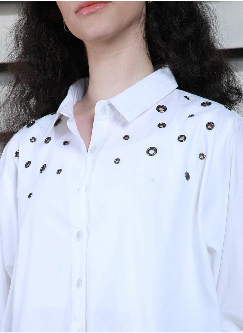 HIGH STAR Women White Shirts  - Image 3