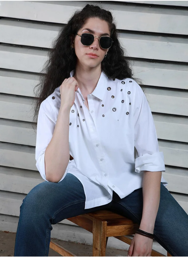 هاي ستار Women White Shirts