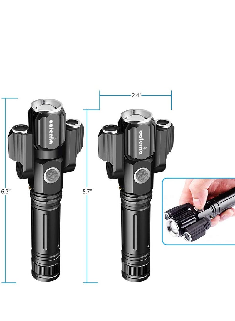 LED Tactical Flashlight 1000 Lumens Electric Torch Ultra-Bright Handheld Travel Flashlight Rechargeable Waterproof Zoomable 4 Modes for Outdoor, Camping, Biking, Hiking, Emergency - Image 2
