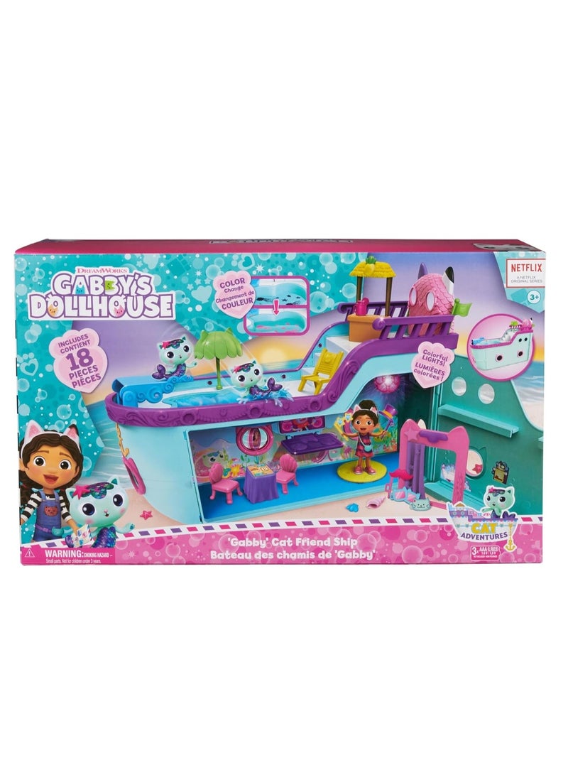 Gabby's Dollhouse مجموعة لعب سفينة الرحلات لبيت الدمى غابي - Image 1