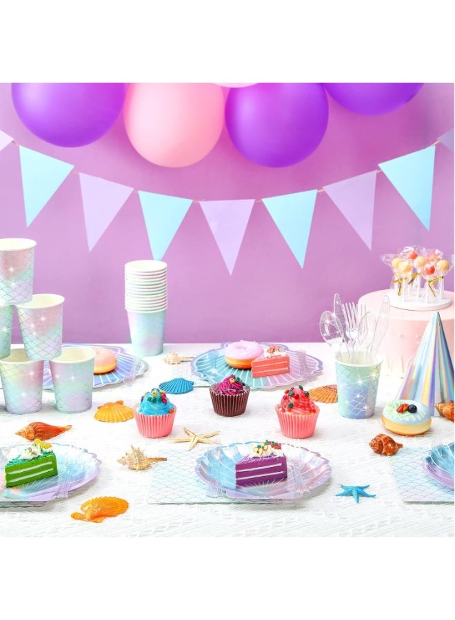 Party Supplies 144 Pieces, Dinnerware Set for 24 People, Includes 7in 9in Plates Cups Knives Forks Spoons Napkins  for Birthday Wedding Picnic - Image 2