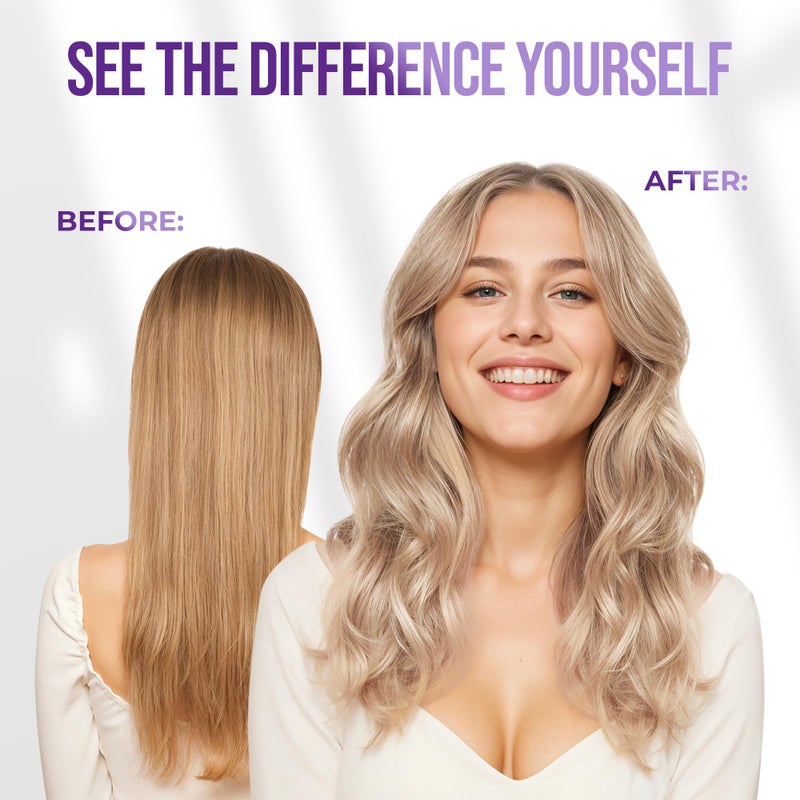SUNATORIA New Keratin Purple Hair Mask - Blonde Hair Purple Toner - Repair & Nourishment Treatment For Bleached, Brassy Hair Color Corrector - Deep Conditioner For Color Treated Locks - Image 4