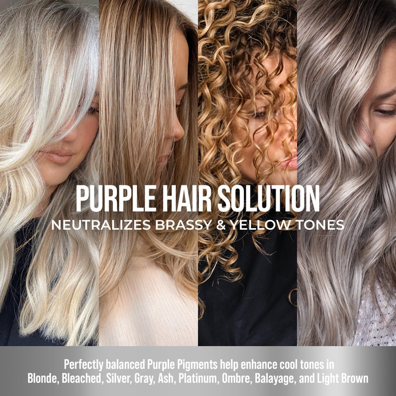 SUNATORIA New Keratin Purple Hair Mask - Blonde Hair Purple Toner - Repair & Nourishment Treatment For Bleached, Brassy Hair Color Corrector - Deep Conditioner For Color Treated Locks - Image 5