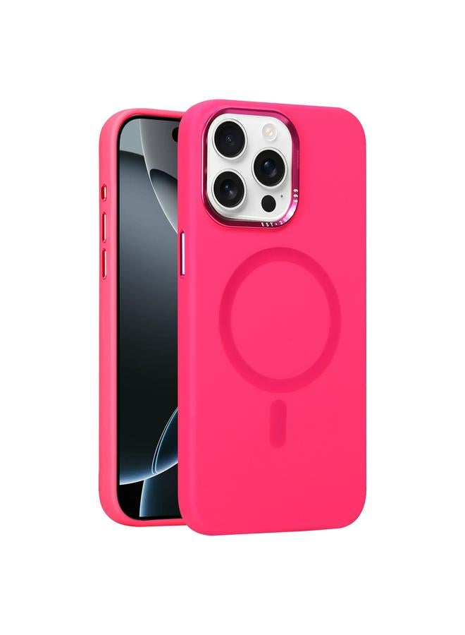 اس-توب جراب لهاتف iPhone 16 Pro Max بإطار معدني وعدسات من السيليكون السائل MagSafe - Image 1