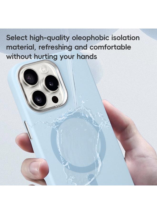 اس-توب جراب لهاتف iPhone 16 Pro Max بإطار معدني وعدسات من السيليكون السائل MagSafe - Image 3