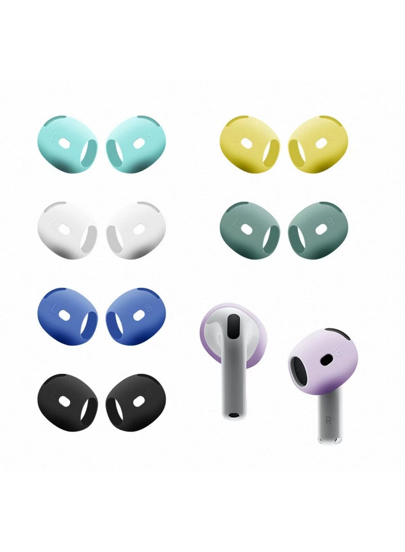 Ultra-Thin Silicone Ear Tips for Apple AirPods 4, Anti-Slip Protective Covers, 5 Mixed Colors - Image 1