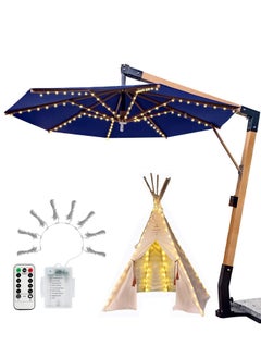 Generic Patio Umbrella Lights Solar Powered Outdoor 8 Modes Light Waterproof Pole for Camping Tents  - Image 2