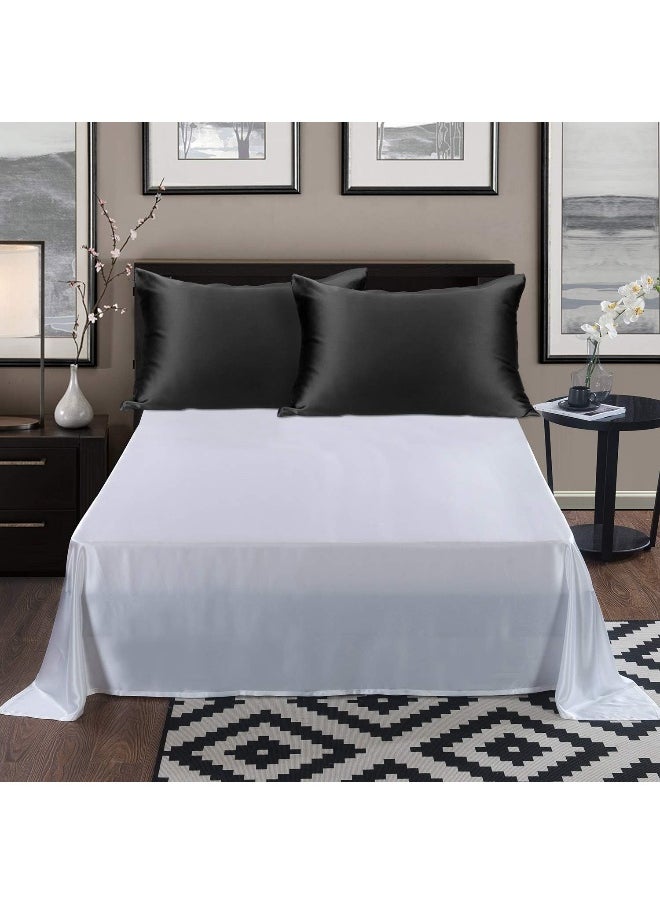ALASKA BEAR ALASKA BEAR Silk Pillowcase for Hair and Skin Beauty Sleep 100% Real Mulberry Silk Anti-Aging Pillow Slip Case Cover, Queen (1pc, Black)  - Image 5
