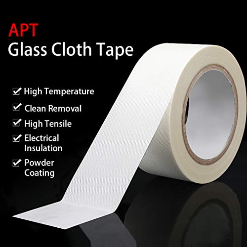 APT Advanced Polymer Tape شريط لاصق كهربائي من قماش الزجاج APT، شريط تغطية بدرجة حرارة عالية، 260°C. معتمد من UL، شريط مقاوم للحرارة باللون الأبيض. مثالي للكهرباء من الفئة H، الطلاء بالبودرة، والتفجير بالرمل (1/2" x 54 قدم) - Image 4