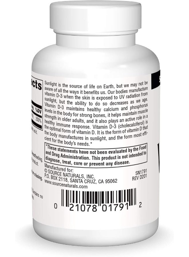 Source Naturals Vitamin D-3 1000 IU Dietary Supplement for Adults - Image 2