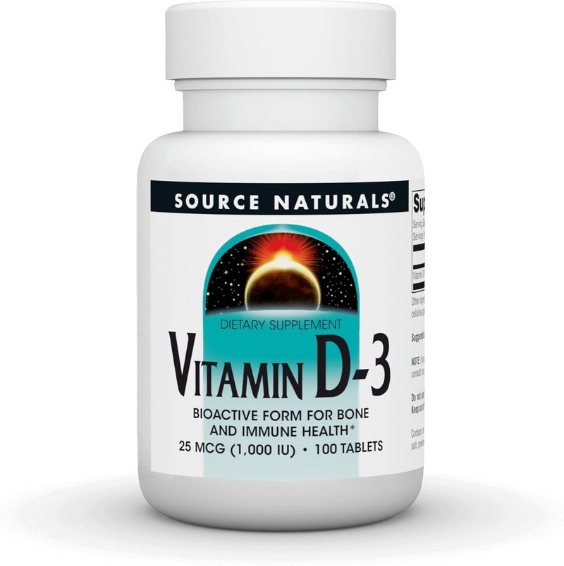 Source Naturals Vitamin D-3 1000 IU Dietary Supplement for Adults - Image 1