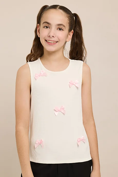 R&B Bow Detail Tank Top