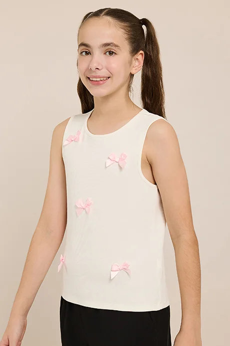 R&B Bow Detail Tank Top
