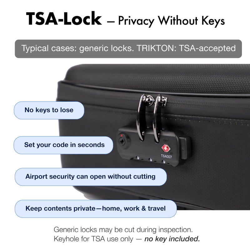 TRIKTON XXL Legal-Size Fire & Water-Resistant Document Box with TSA Lock - Hard-Shell Case (17Ã—13Ã—6 in) Hard Case File Organizer for Important Documents, Laptop, Passport, Wills & Certificates (Black) - Image 4