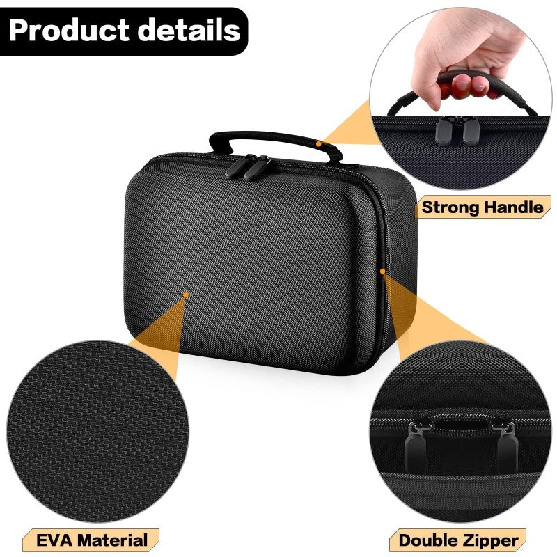 ALLPRIMO Case Compatible with Kodak Dock Plus/for Kodak Dock Premium Wi-Fi Portable 4x6” Instant Photo Printer. Bluetooth Photo Printing Holder for Adapter, Cartridge, Paper, Power Cord (Box Only) - Black - Image 3