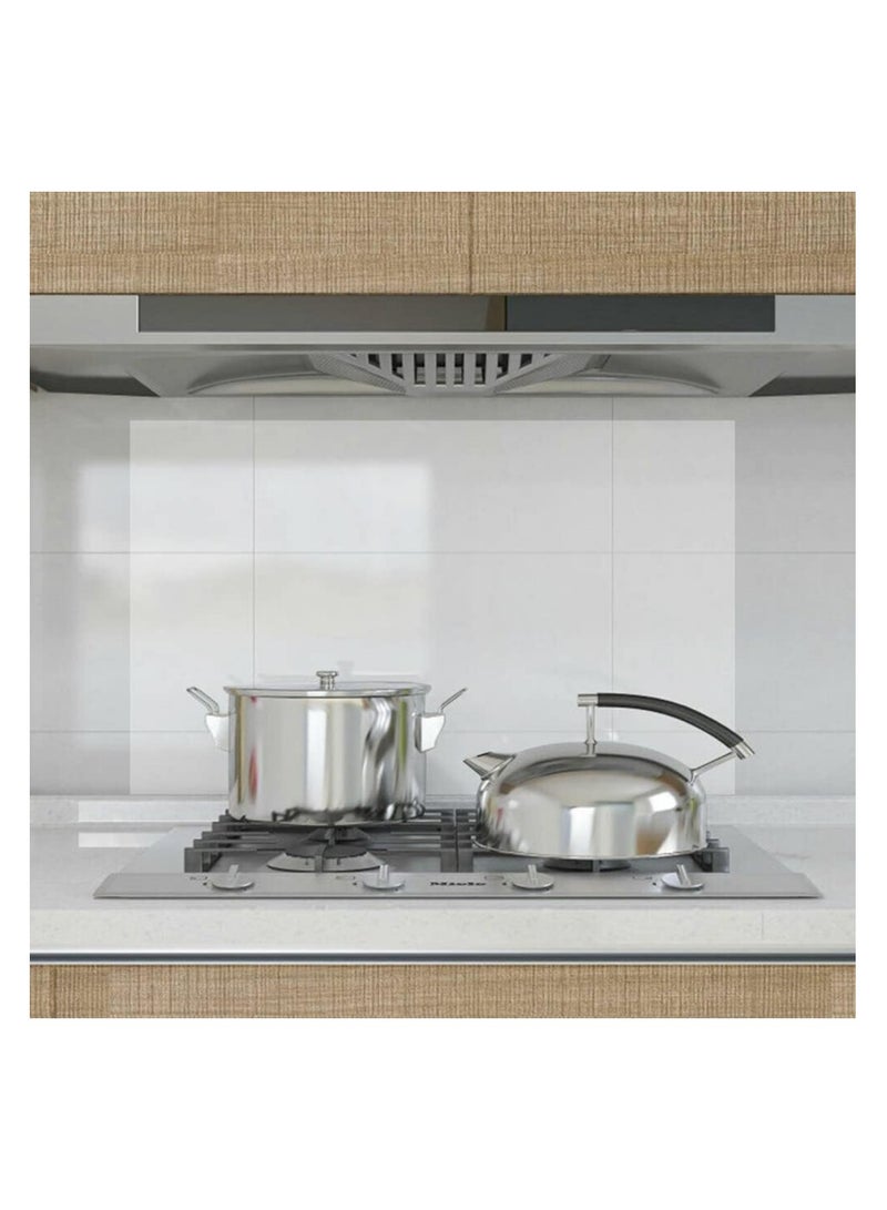 Wall Sticker White Contact Paper Decorative Self Adhesive Wallpaper Kitchen Backsplash Wall Protector Transparent Self Adhesive Sticker - Image 2