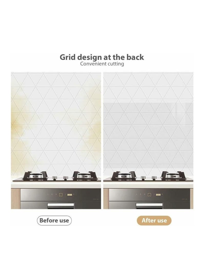 Wall Sticker White Contact Paper Decorative Self Adhesive Wallpaper Kitchen Backsplash Wall Protector Transparent Self Adhesive Sticker - Image 3