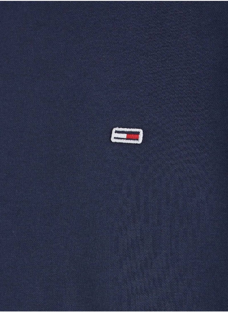 TOMMY JEANS - Men's Flag Patch Fleece Sweatshirt, Navy - Image 1