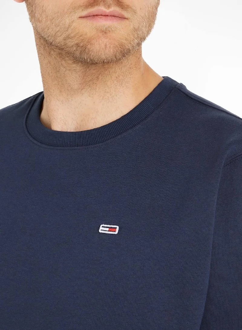 TOMMY JEANS Flag Patch Fleece Sweatshirt