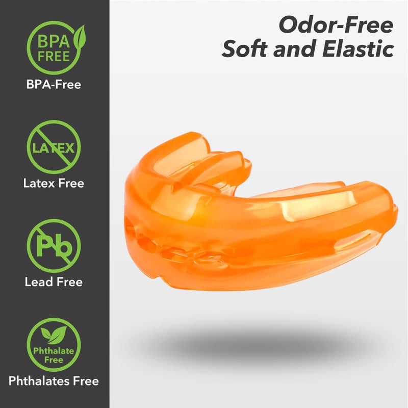 TEETH WALLS 2Pcs Sport Mouth Guard Youth Adult, Mouthguard for Braces, Mouth Guard for Braces for Sports, Soft, No Boil Mouth Guard, Football, Jujitsu and Karate - Image 4