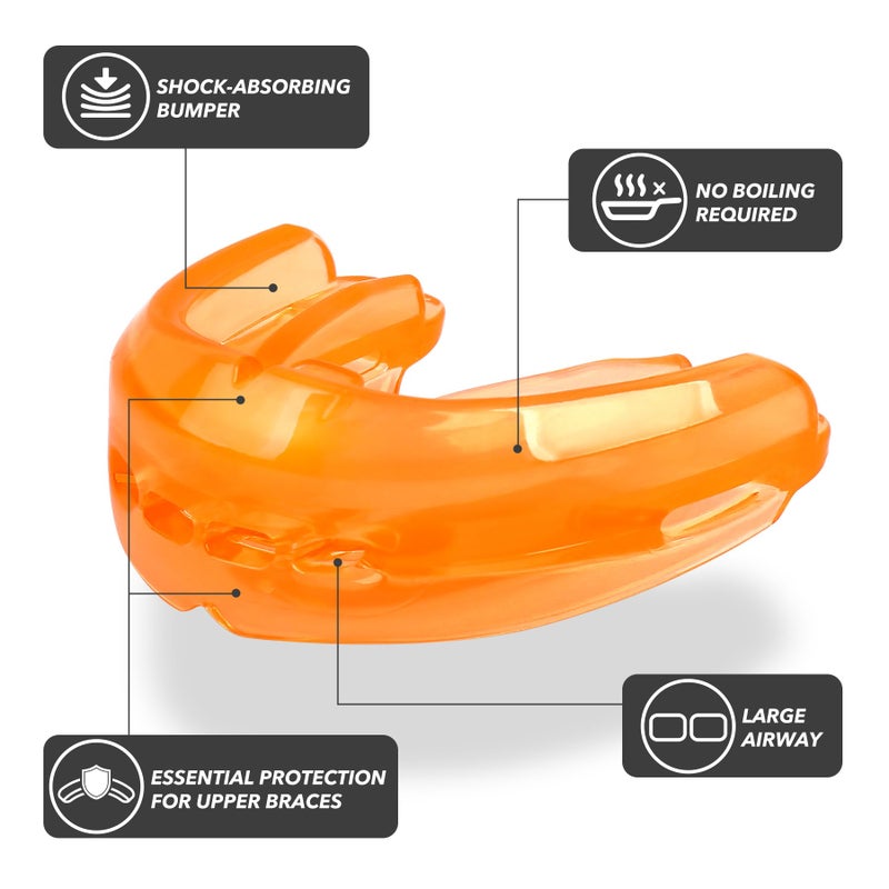 TEETH WALLS 2Pcs Sport Mouth Guard Youth Adult, Mouthguard for Braces, Mouth Guard for Braces for Sports, Soft, No Boil Mouth Guard, Football, Jujitsu and Karate - Image 5