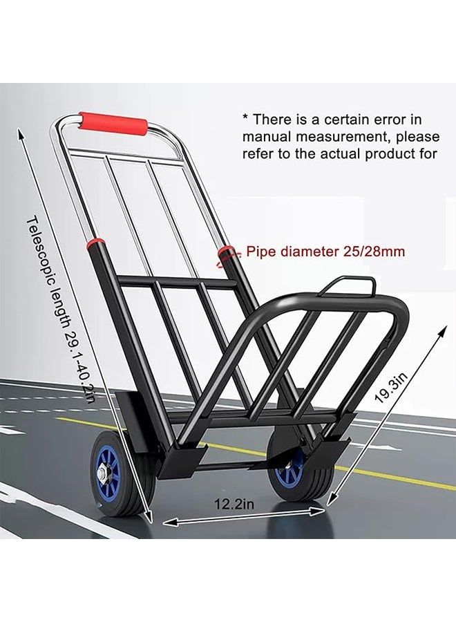 Joybos Silent Cart, Foldable, Silent Wheels, Transport Cart with Safety Rope, Household Cart, Indoor and Outdoor Use, Agriculture, Transportation, Handling, Shopping, Suitable for Home and Car - Image 3