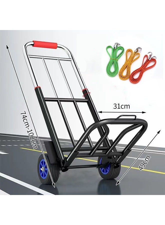 Joybos Silent Cart, Foldable, Silent Wheels, Transport Cart with Safety Rope, Household Cart, Indoor and Outdoor Use, Agriculture, Transportation, Handling, Shopping, Suitable for Home and Car - Image 1