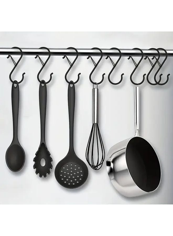 8pcs Heavy Duty S Hooks Spring Buckle Wall Mounted No Drill Installation - Image 2