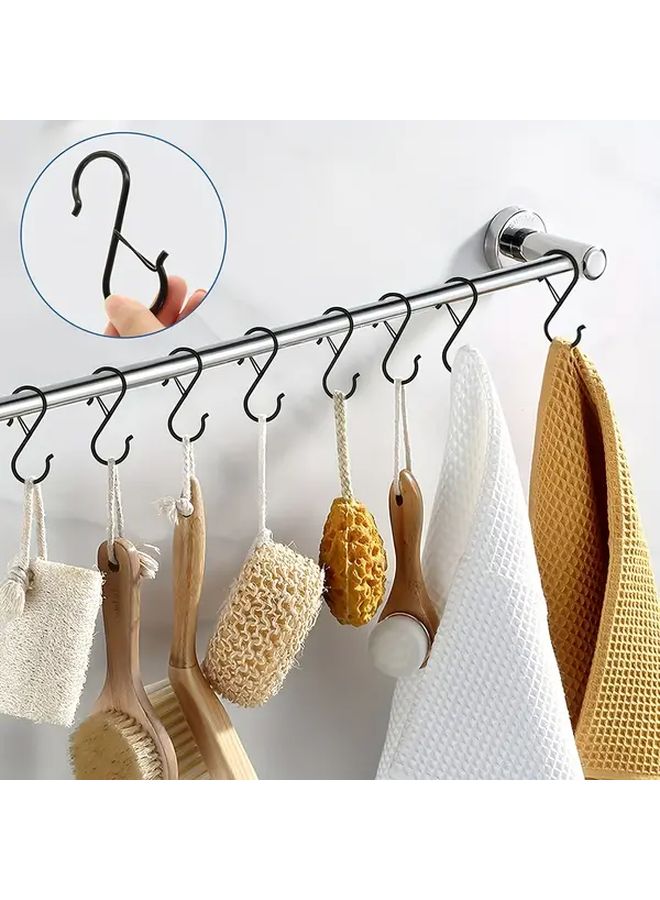 8pcs Heavy Duty S Hooks Spring Buckle Wall Mounted No Drill Installation - Image 3