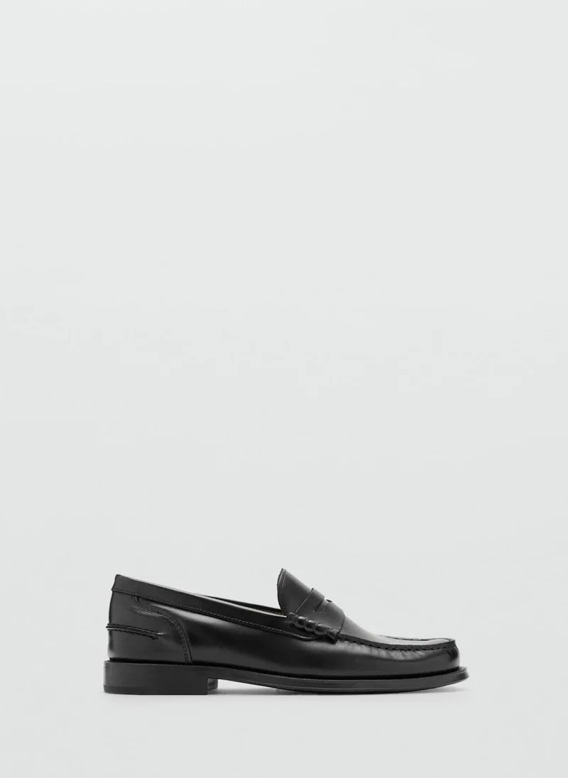 مانجو مان Aged-leather loafers