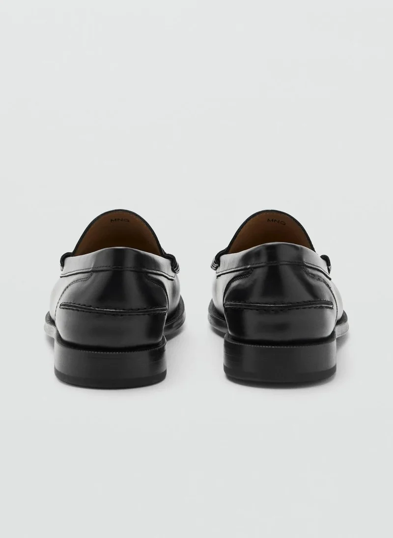مانجو مان Aged-leather loafers