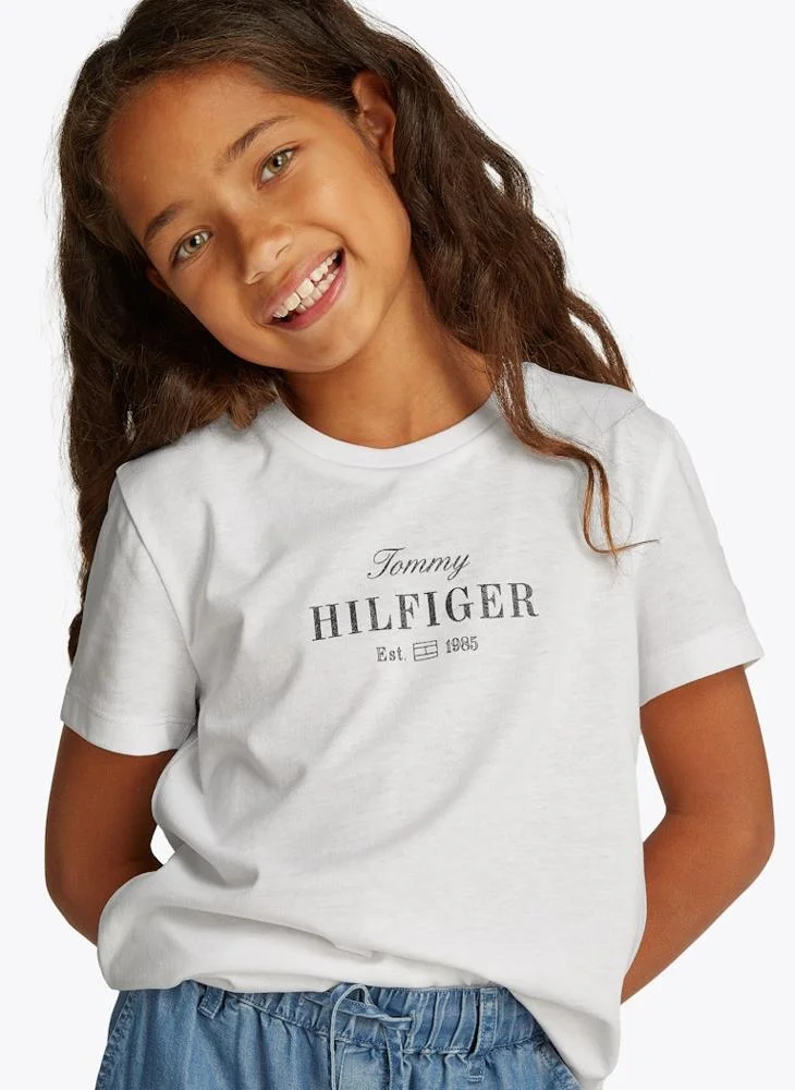 تومي هيلفيغر Kids Tommy Script Ss T-Shirt