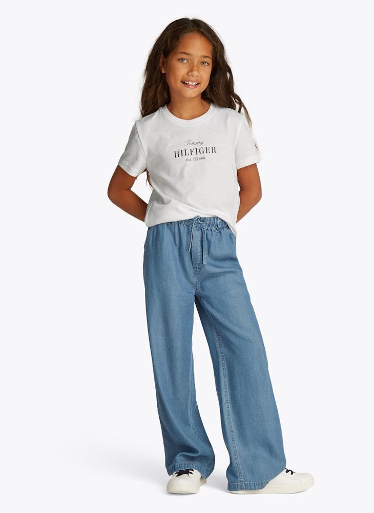 TOMMY HILFIGER - Kids Tommy Script Ss T-Shirt - Image 1