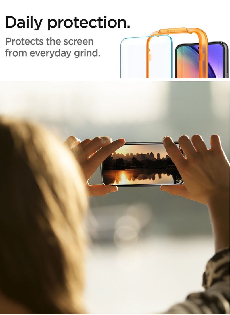 Spigen - Glastr Align Master Samsung Galaxy A54 5G Screen Protector [2 Pack] with Easy Install Tray - Image 1