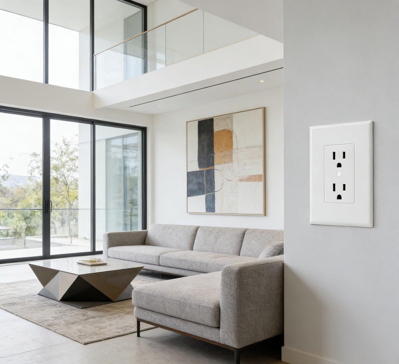 ZEFTV 10 Pack Duplex Outlet Covers Wall Plates 1-Gang Switch Outlet Electrical Cover Plate Unbreakable Thermoplastic Faceplate for Light Receptacle Outlet Switch, White - Image 5