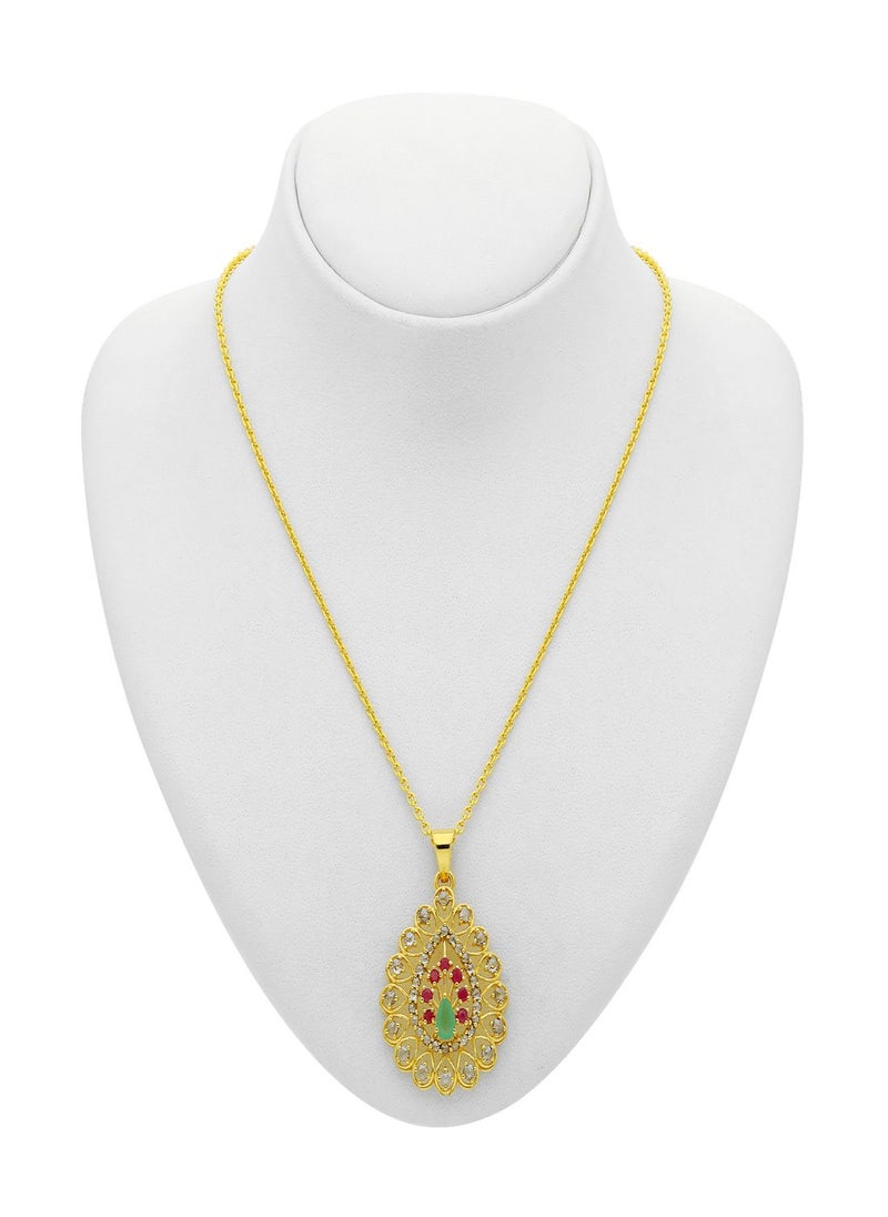 Malabar Gold and Diamonds 22 Carat 916 Purity Uncut Diamond Pendant EGNFNC292PN5Y for Women  - Image 2
