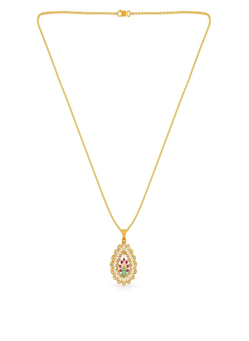 Malabar Gold and Diamonds 22 Carat 916 Purity Uncut Diamond Pendant EGNFNC292PN5Y for Women  - Image 1