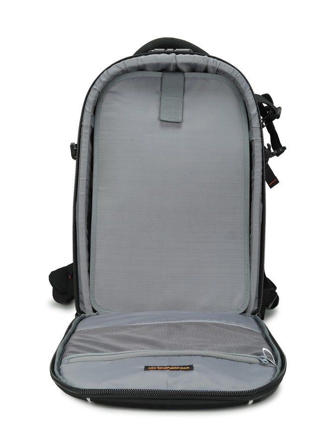 MOBIUS Mission Camera Backpack | Anti-Theft DSLR & Laptop Bag with Number Lock & Safety Flap | Fits Camera + 6 Lenses + 15.4” Laptop | Waterproof 900D PU Fabric | YKK Zippers | Raincover | - Image 3
